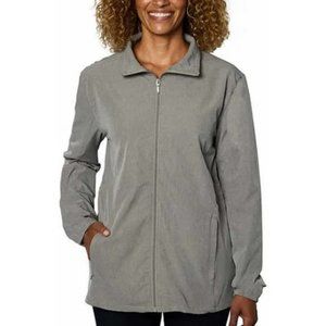 Hang Ten Womens Gray Full Zip UPF 50+ Water Repellant  Hybrid Jacket  Size L NWT